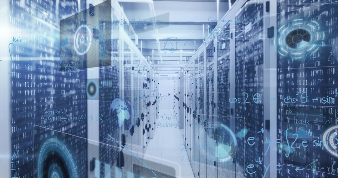 Futuristic Data Center with Digital Innovation