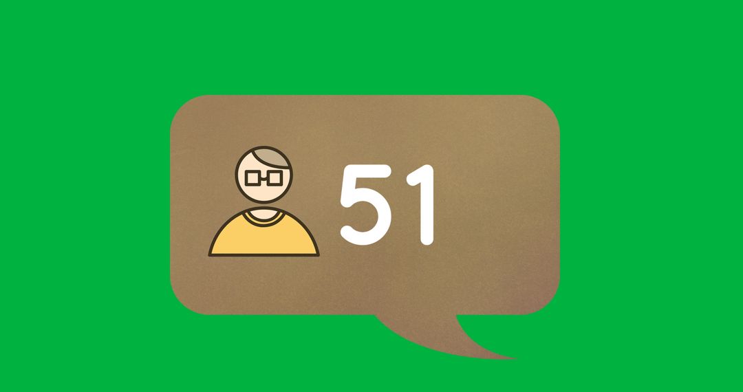 Social Media User Count Icon on Bright Green Background