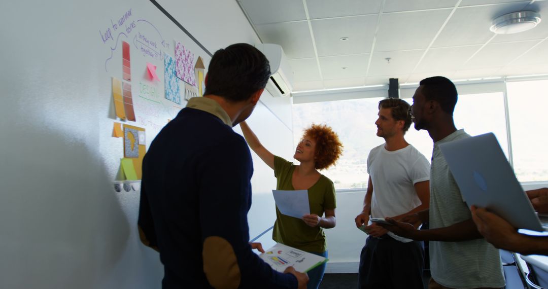 Diverse Professionals Collaborating in Brainstorming Session