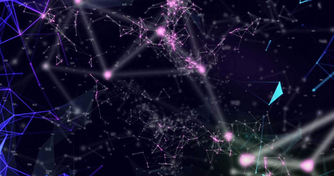 abstract digital network with glowing nodes and lines - Free Images, Stock Photos and Pictures on Pikwizard.com