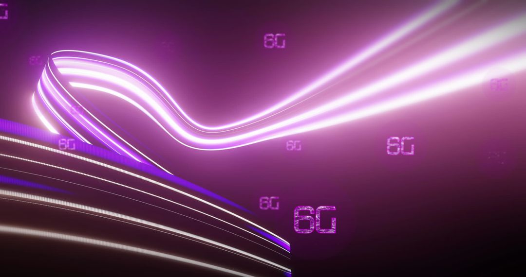 6G Technology Abstract Background with Digital Waves