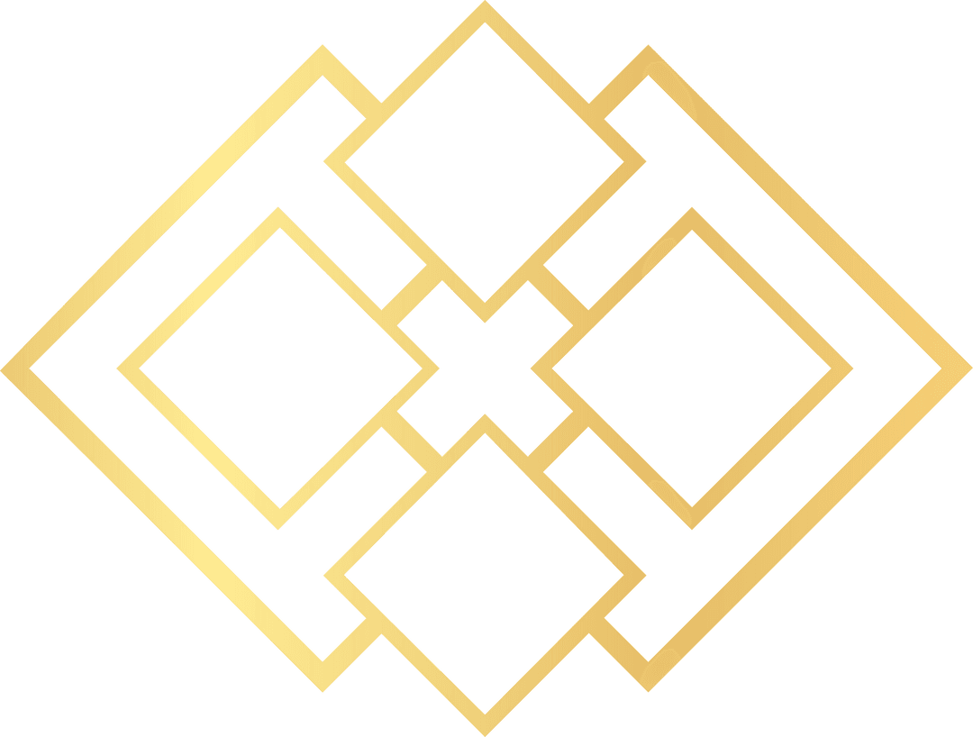 Elegant Golden Diamond and Cross Pattern in Minimalistic Design