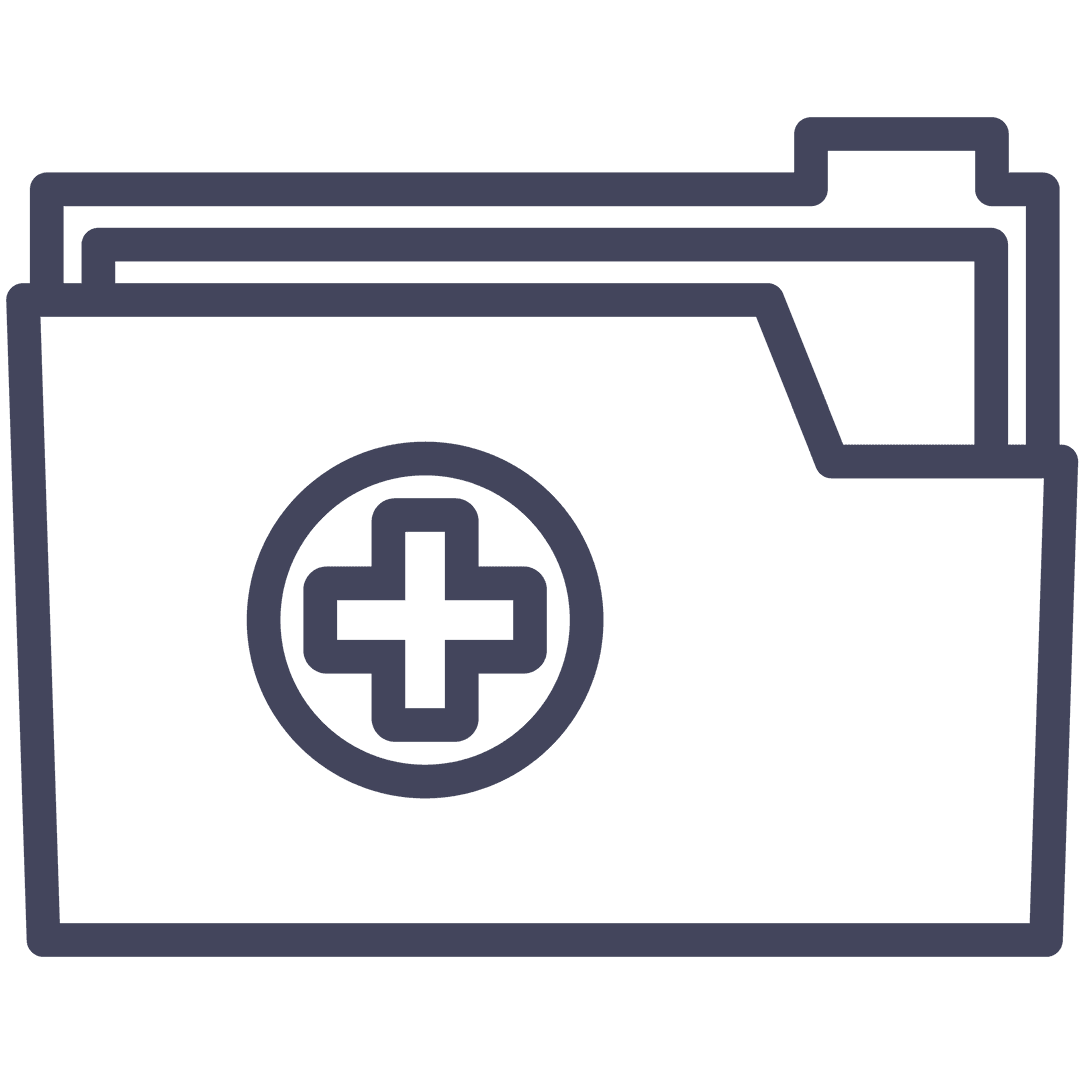 Illustration of Medical Folder Icon with Transparent Background