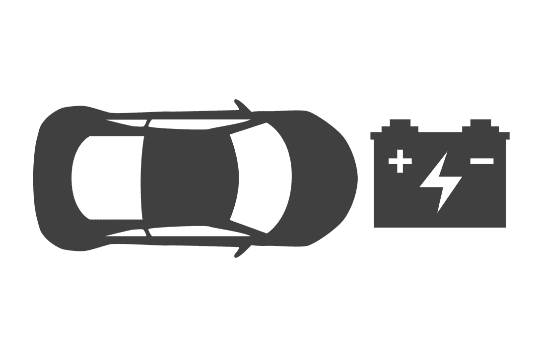 Transparent Illustration of Car and Battery Design Elements
