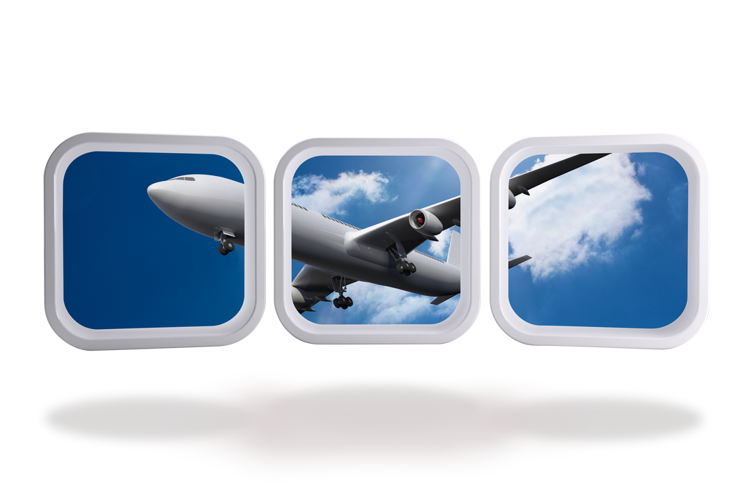 Airplane Flying in Blue Sky on Transparent Background for Travel and Flight Concepts - Download Free Stock Images Pikwizard.com