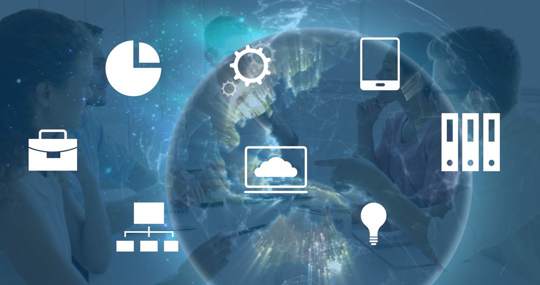 Digital Strategy Meeting with Floating Global Technology Elements