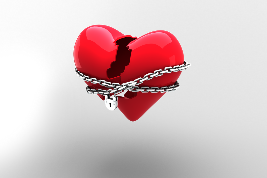 Broken Heart With Chains on Transparent Background - Download Free Stock Images Pikwizard.com