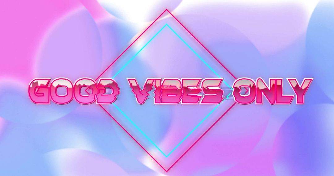 Good Vibes Only Retro Bright Text Layout