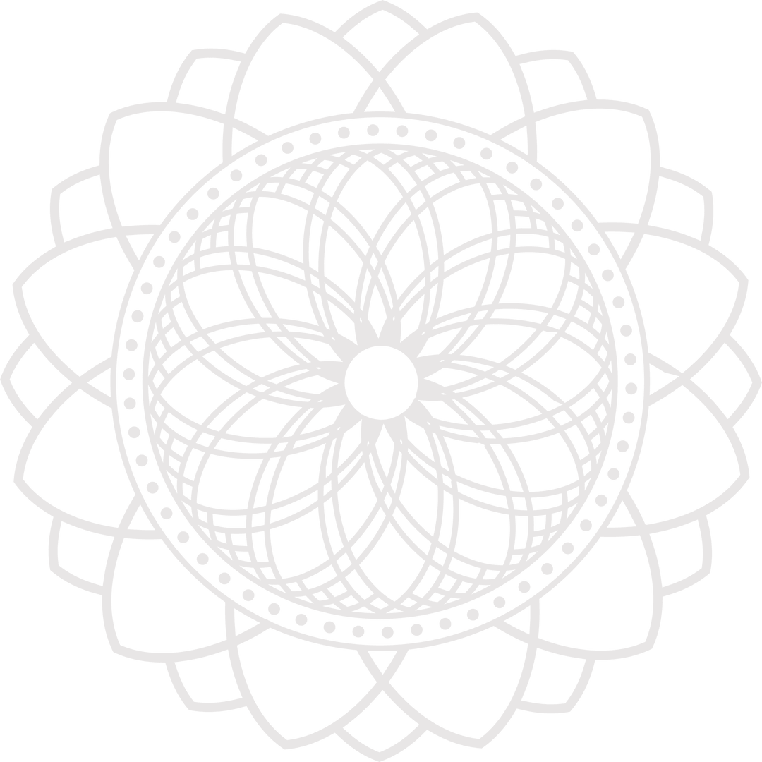 Intricate Symmetrical Mandala on Transparent Background