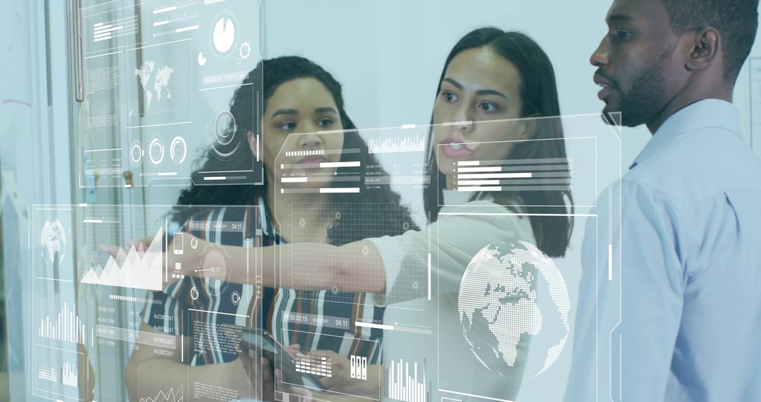 Professionals Collaborating in Modern Corporate Environment