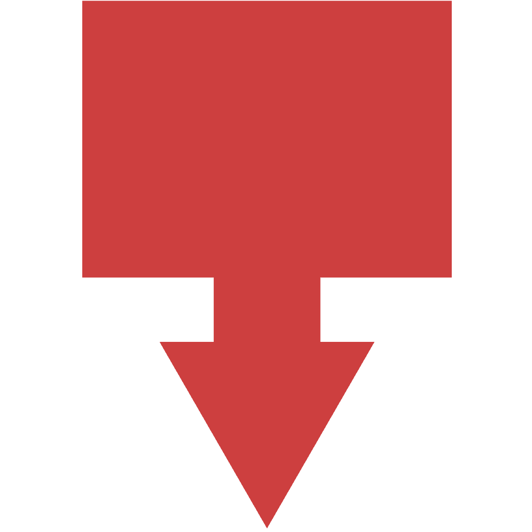 Red Arrow on Transparent Background for Directions and Icons
