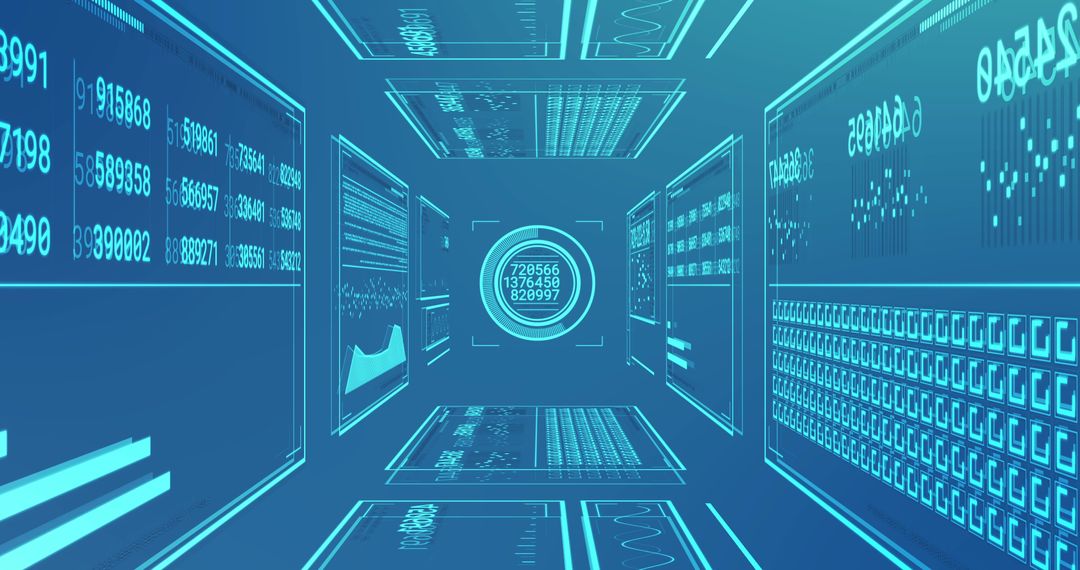 Digital data processing in futuristic virtual interface