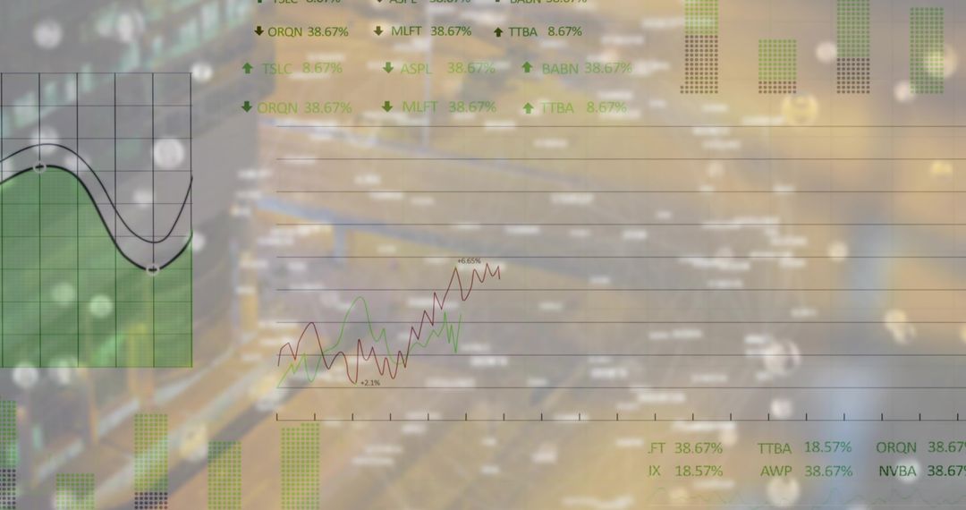 Data Analytics and Financial Performance Representation with Grid Overlay