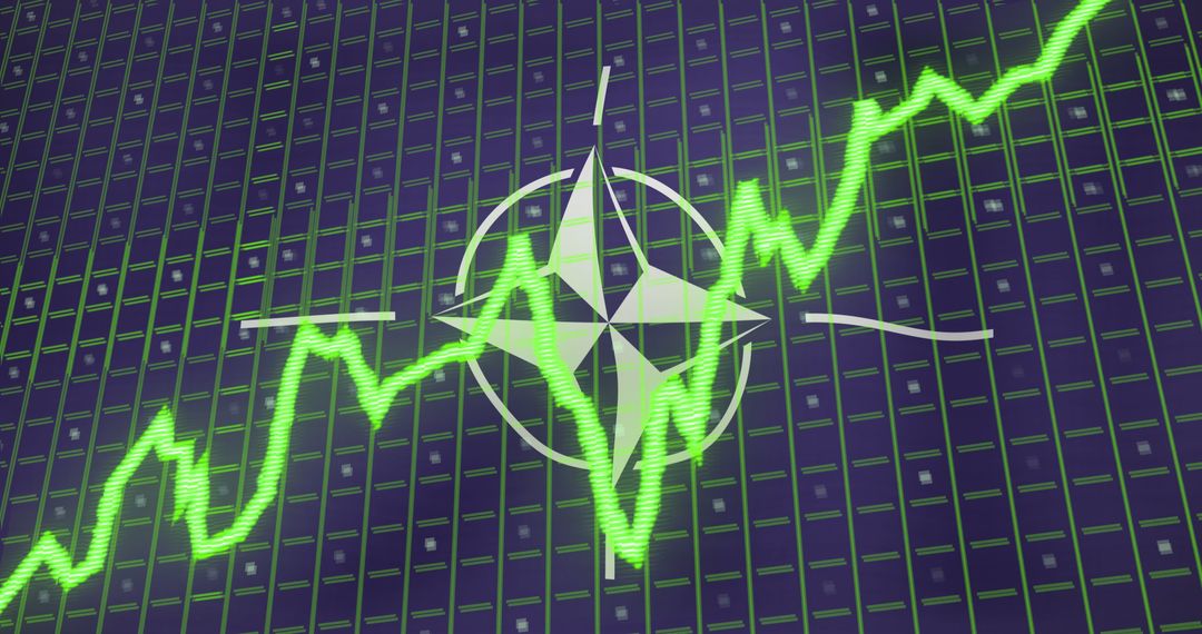 Data Processing and Stagflation Concept with NATO Emblem