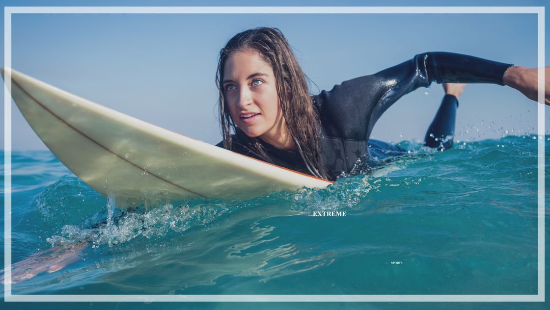 Caucasian Woman Paddling on Surfboard in Clear Ocean Waters