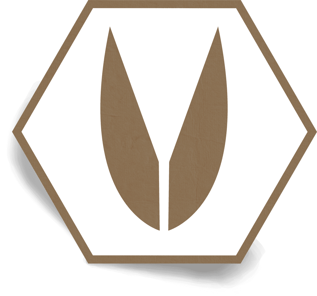 Transparent Hexagon with Abstract Geometric Shape