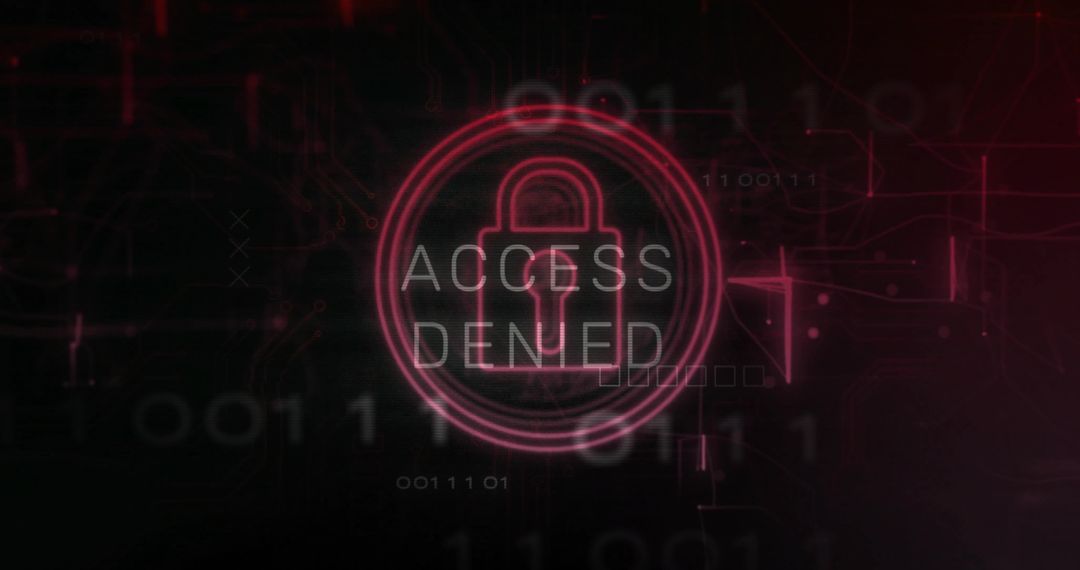 Pulsing Red Lock Icon with Access Denied Message