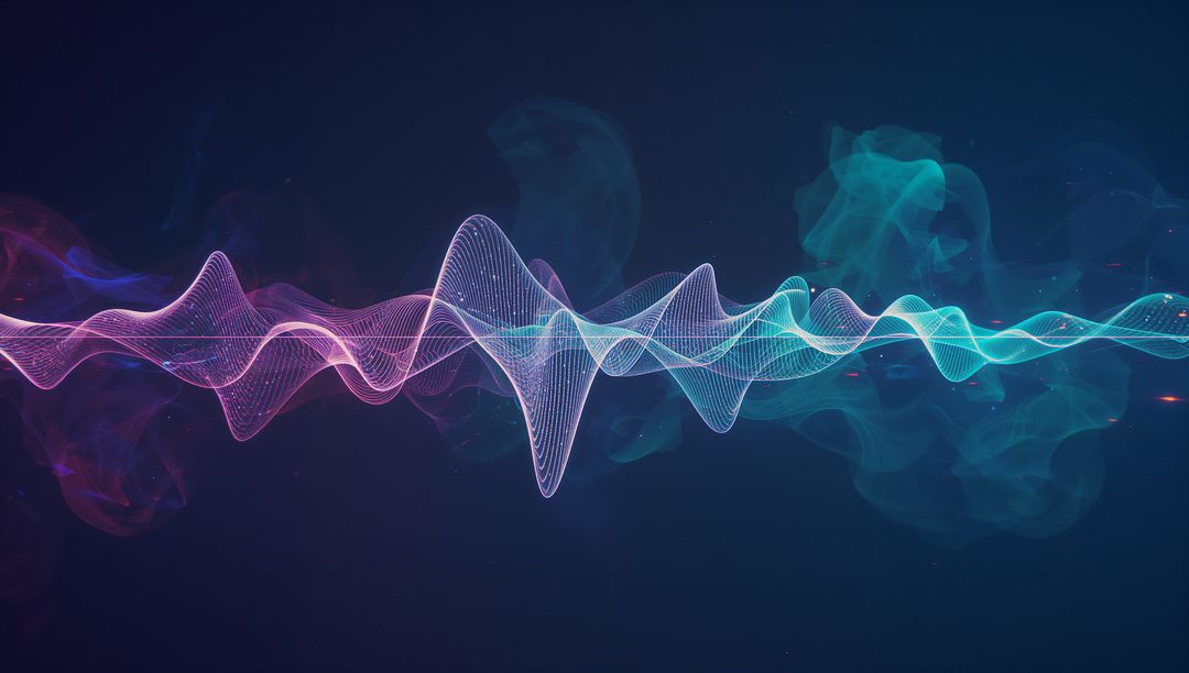 Futuristic Digital Waveform in Luminous Abstract Design