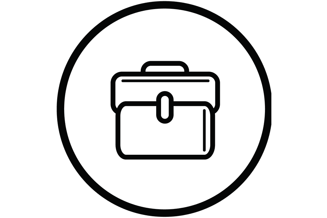 Transparent Briefcase Symbol Isolated on Background