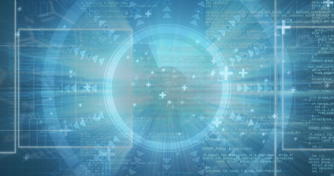 Futuristic HUD Display with Financial Data and Bright Light Effects