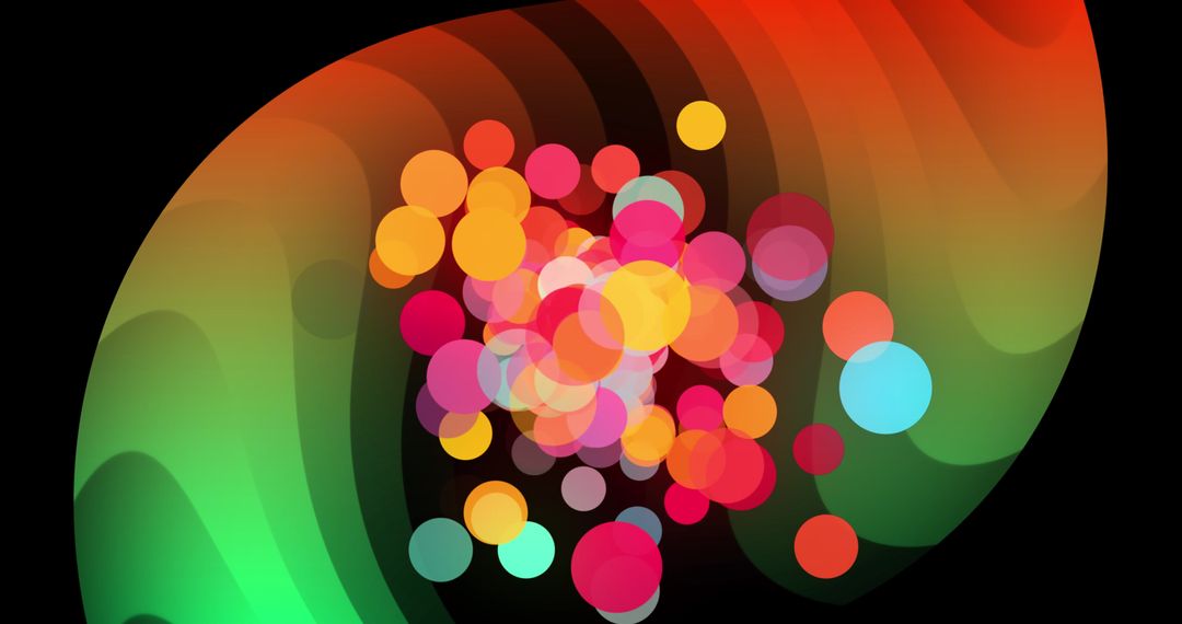 Vibrant Abstract Spiral with Colorful Bokeh Effect
