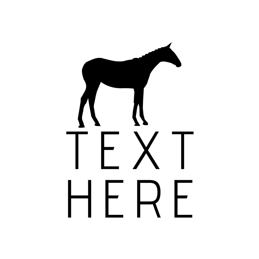 Minimalist Horse Silhouette Design with Copy Space