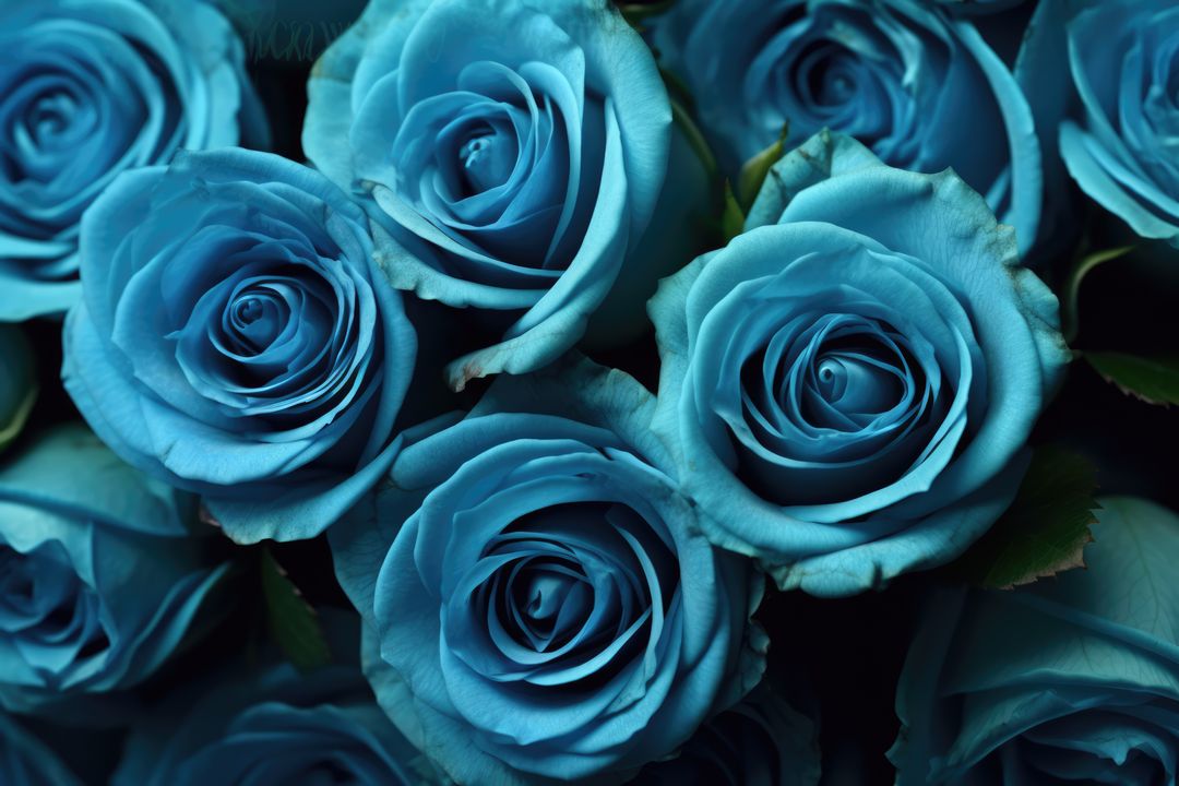 Full frame of blue roses, created using generative ai technology - Free Images, Stock Photos and Pictures on Pikwizard.com