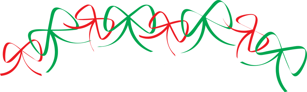 Colorful Ribbons Design Flexible Curves on Transparent Background