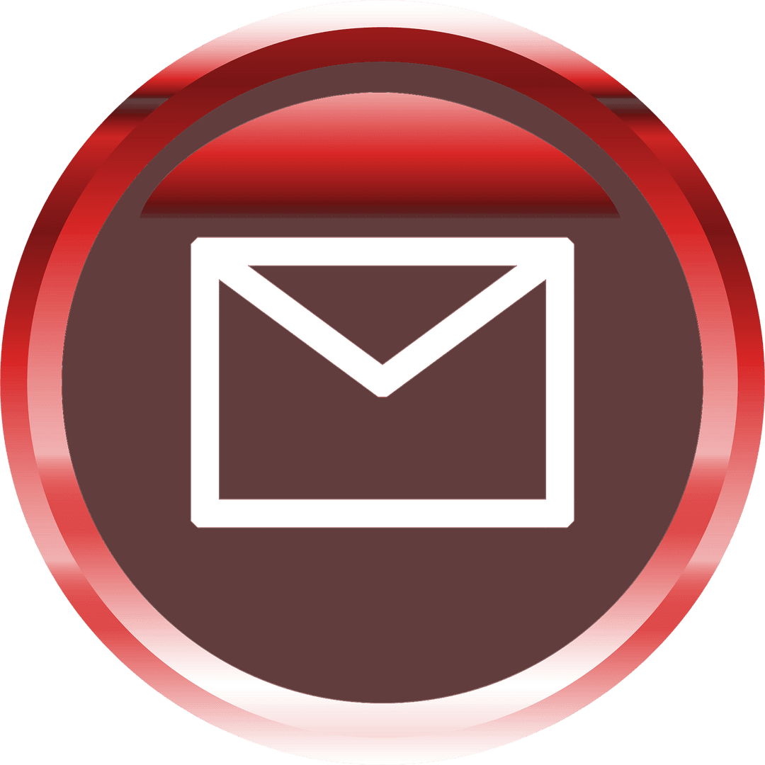 Red Shiny Envelope Icon on Transparent Background for Emails - Download Free Stock Images Pikwizard.com