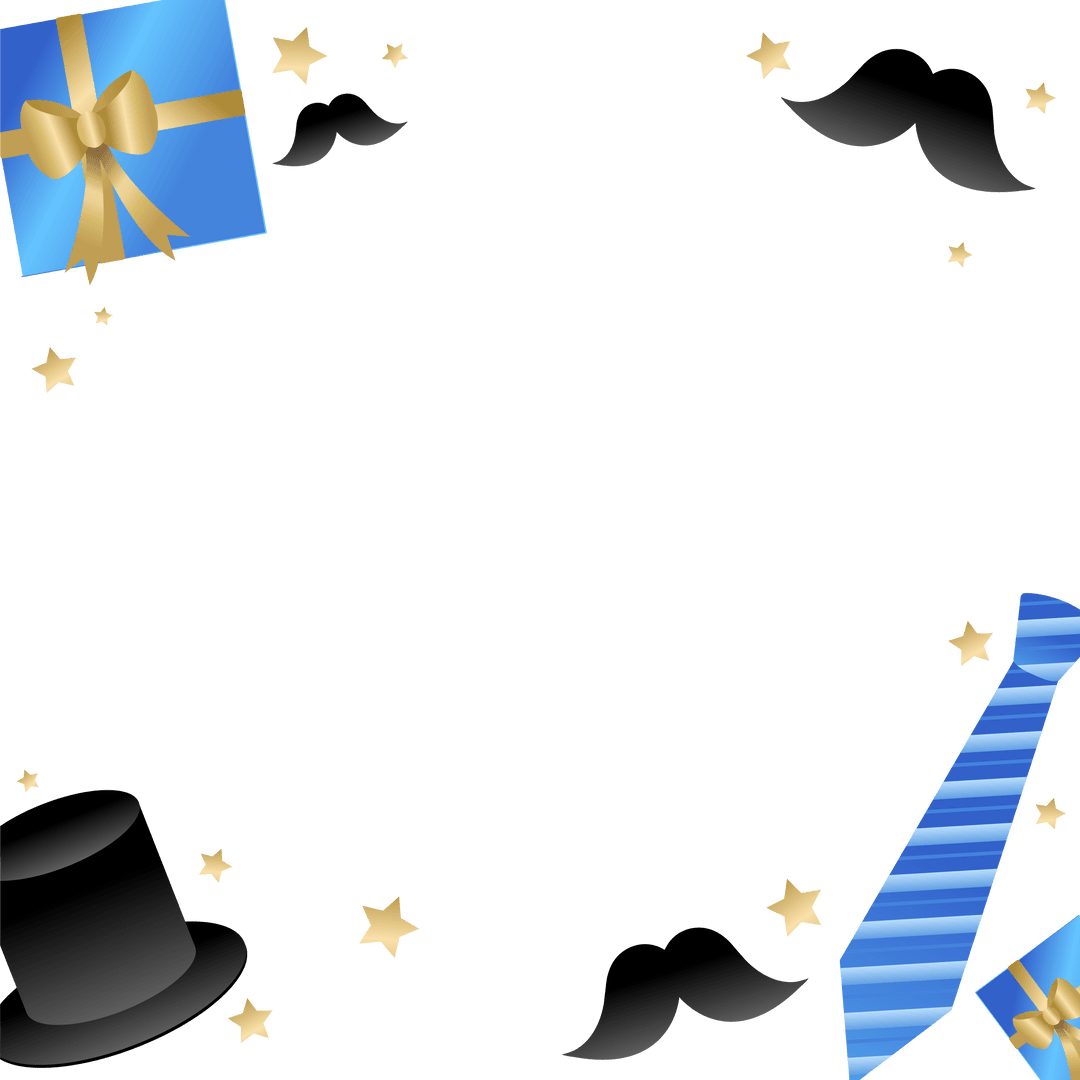 Transparent Celebration Border with Elements for Festive Design