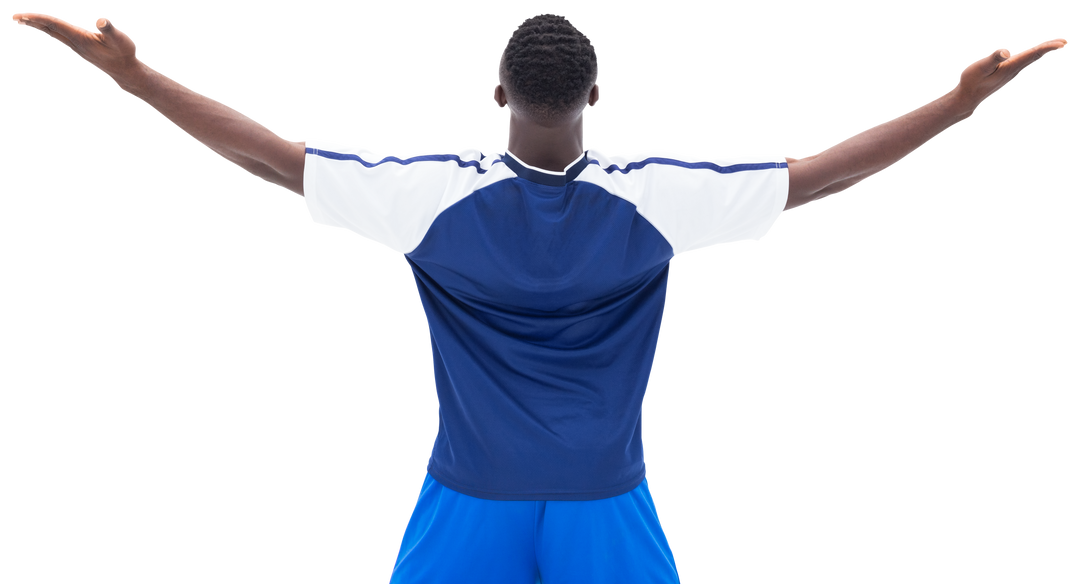 Transparent Football Player Celebrating Victory with Arms Outstretched - Download Free Stock Images Pikwizard.com