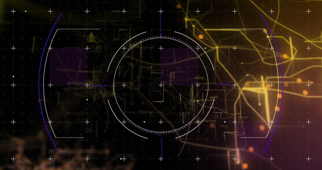 Futuristic Digital Interface on Abstract Geometric Background