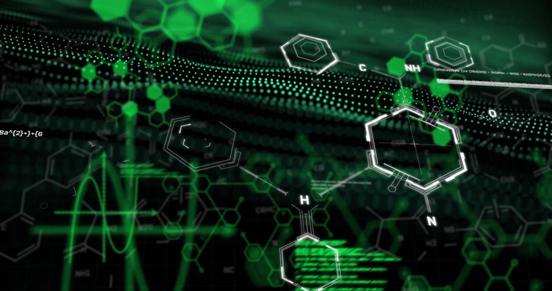 Abstract Scientific Data Visualization with Molecule Structures and Light Trails