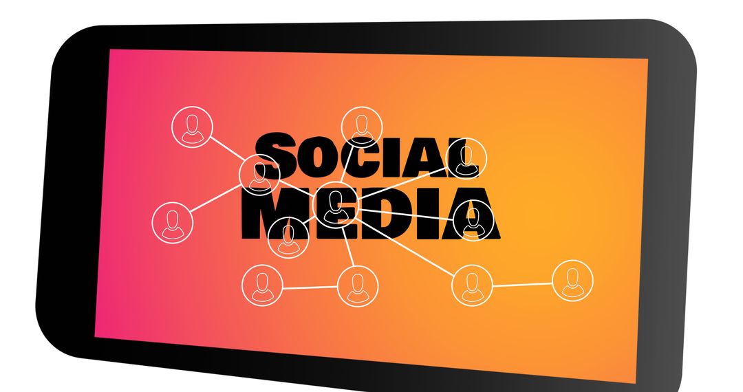 Social Media Connections Concept on Digital Screen