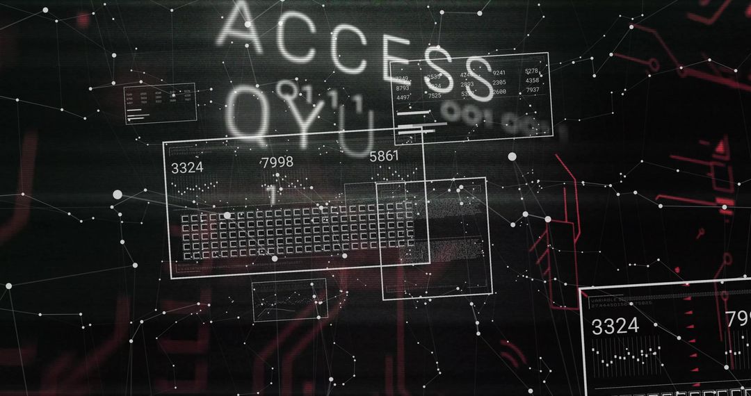 Cyber Security Concept with Access Denied over Digital Data Flow