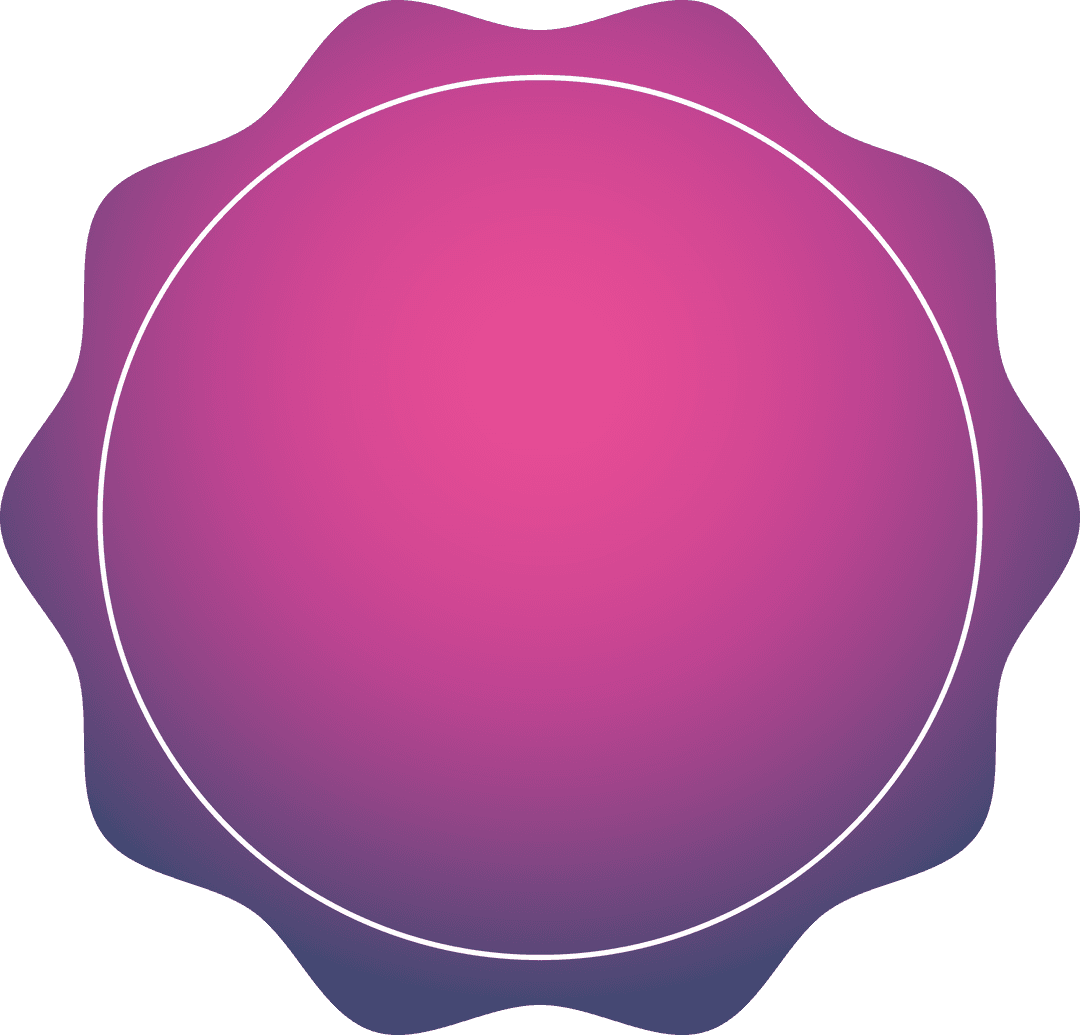 Purple Gradient Roundel with White Ring on Transparent Background