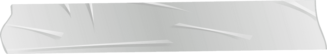 Grey Adhesive Tape with Torn Edges on Transparent Background