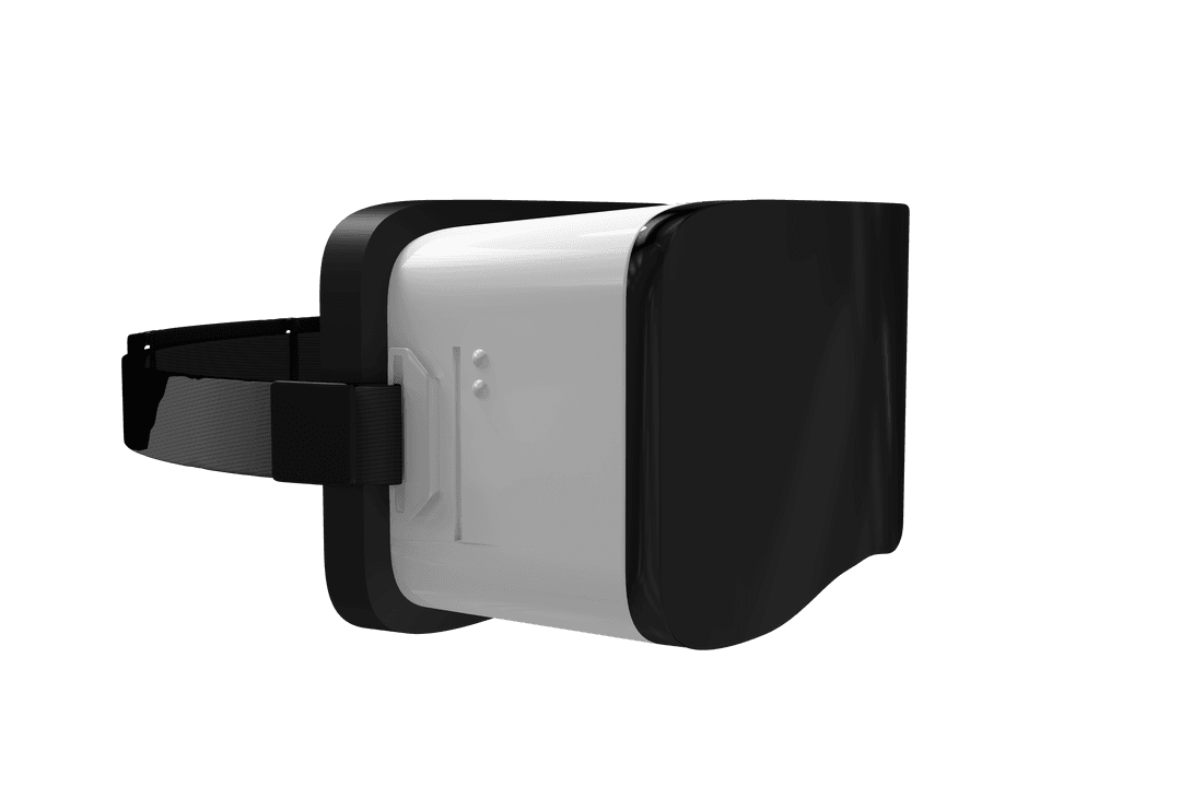 VR Headset Isolated on Transparent Background Technology Concept