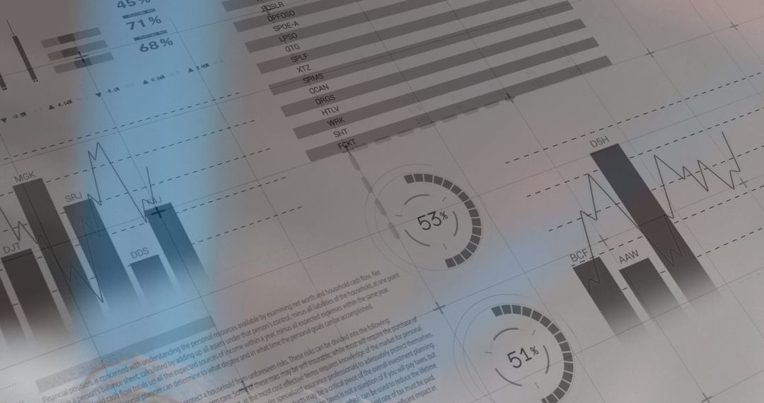 Digital Financial Charts and Graphs Overlapping Grid Background - Free Images, Stock Photos and Pictures on Pikwizard.com