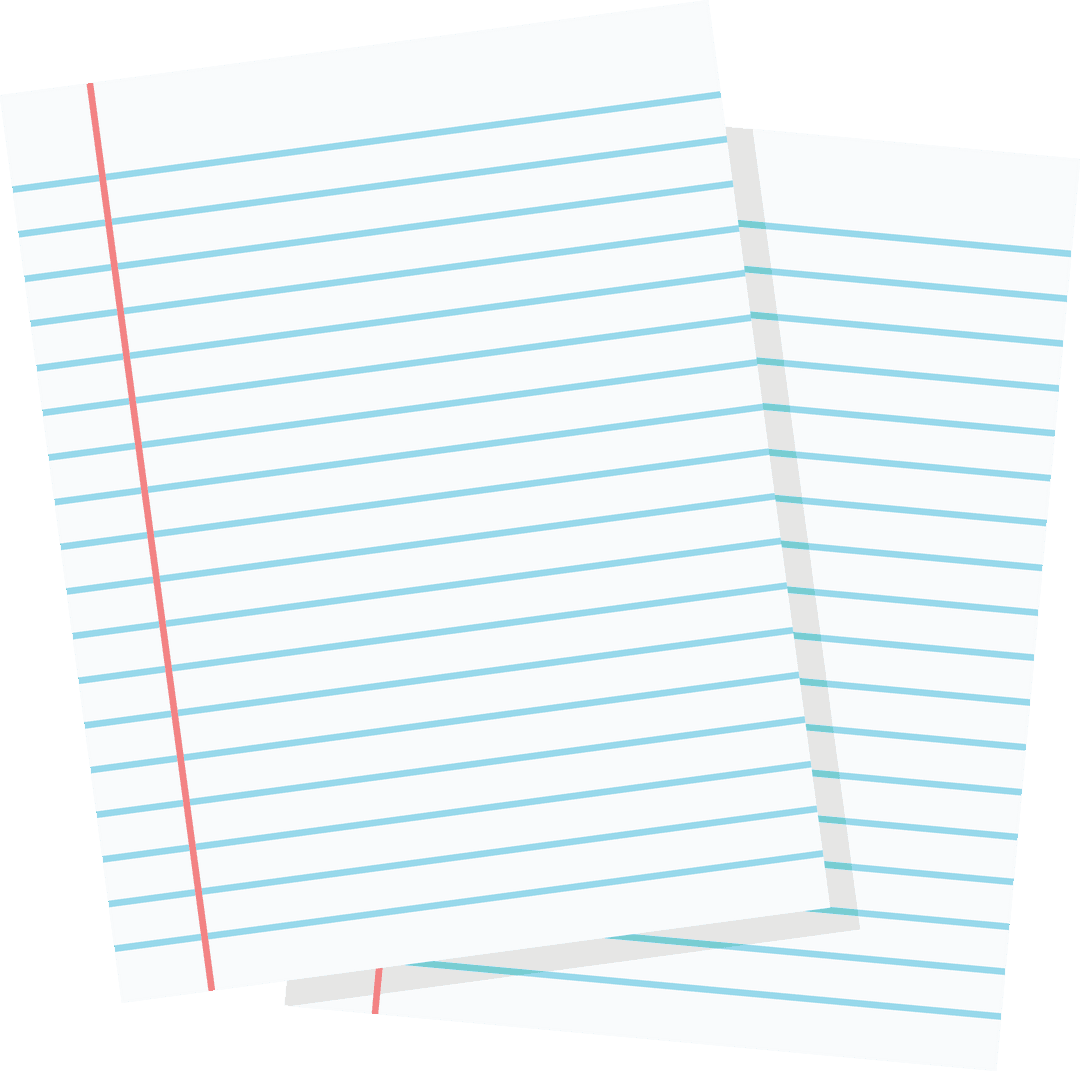Lined Paper Sheets with Copy Space on Transparent Background - Download Free Stock Images Pikwizard.com