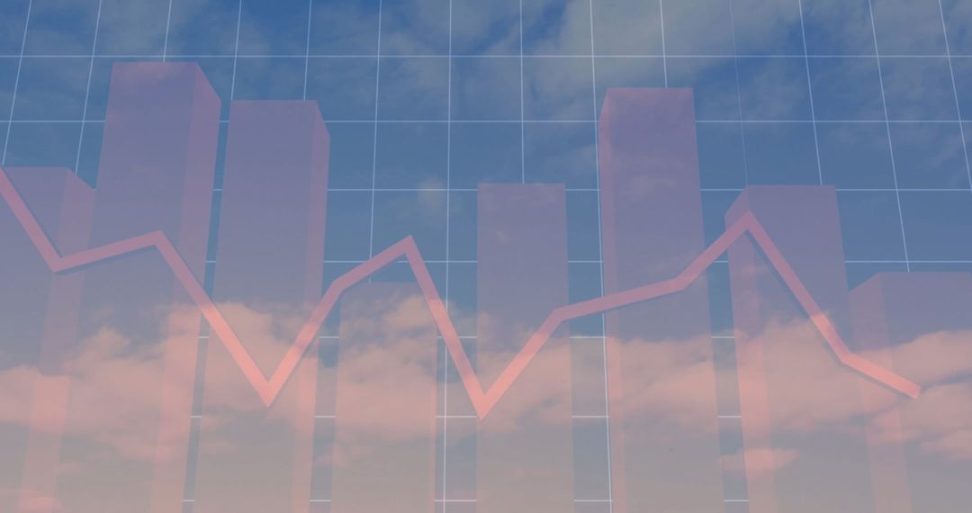 Skyward Financial Graph Overlay Showcasing Data Trends
