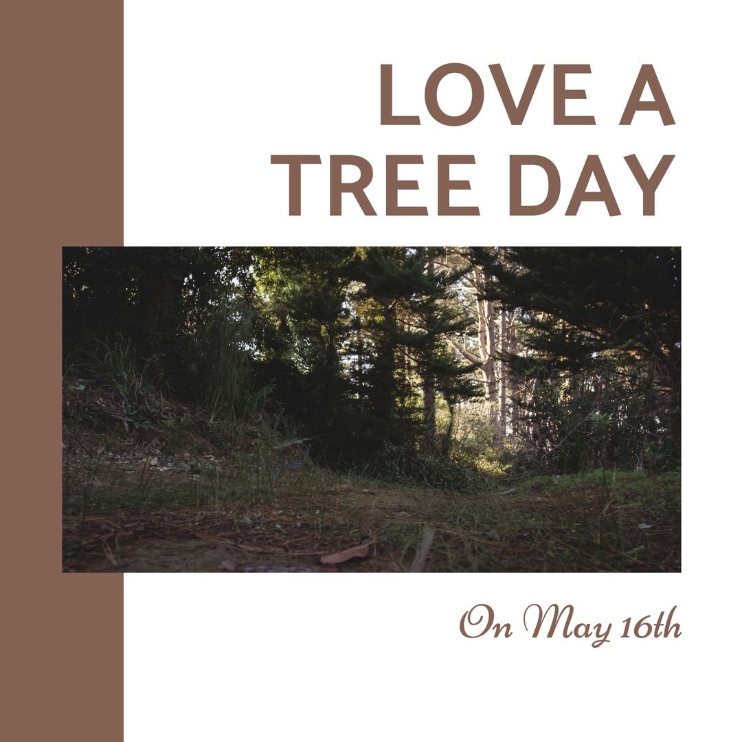 Celebration of Love a Tree Day with Idyllic Forest View