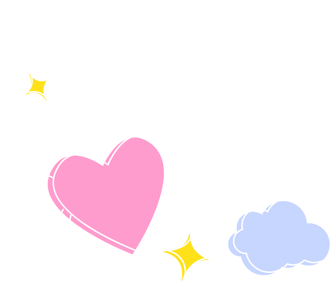 Pink Heart with Wings and Arrow on Transparent Background