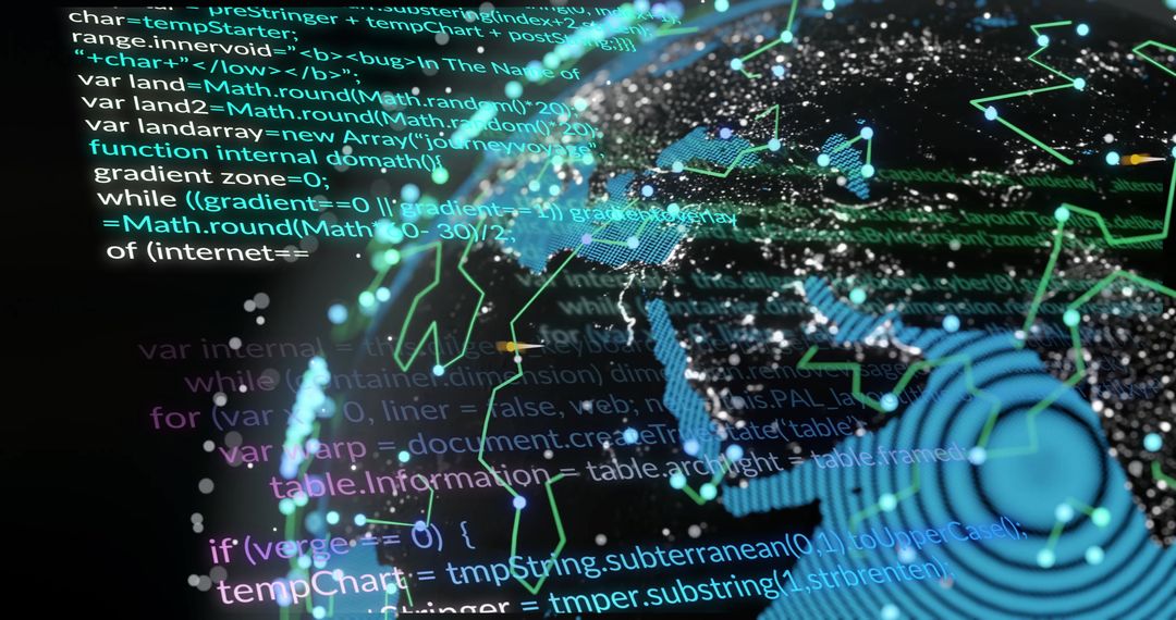 Digital data processing and global connectivity with virtual globe
