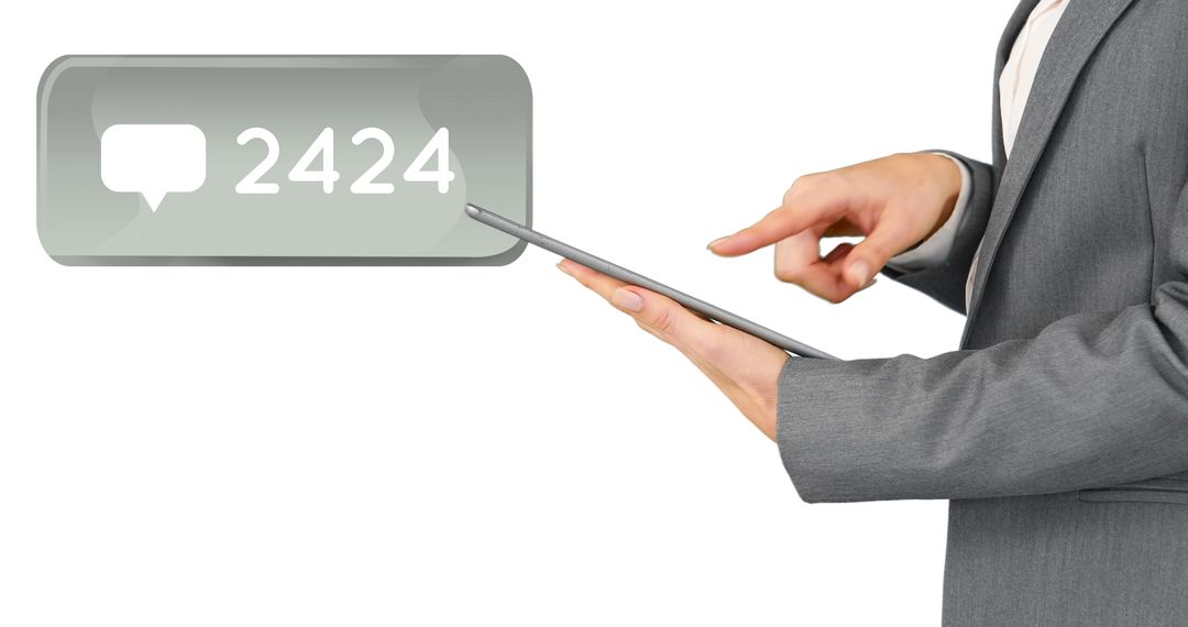 Businessman Managing High Volume Social Media Messages