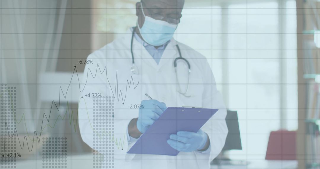 Medical Professional Analyzing Data with Confidence and Precision