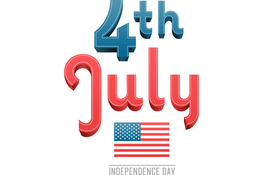 Fourth of July Patriotic Celebration Transparent Background