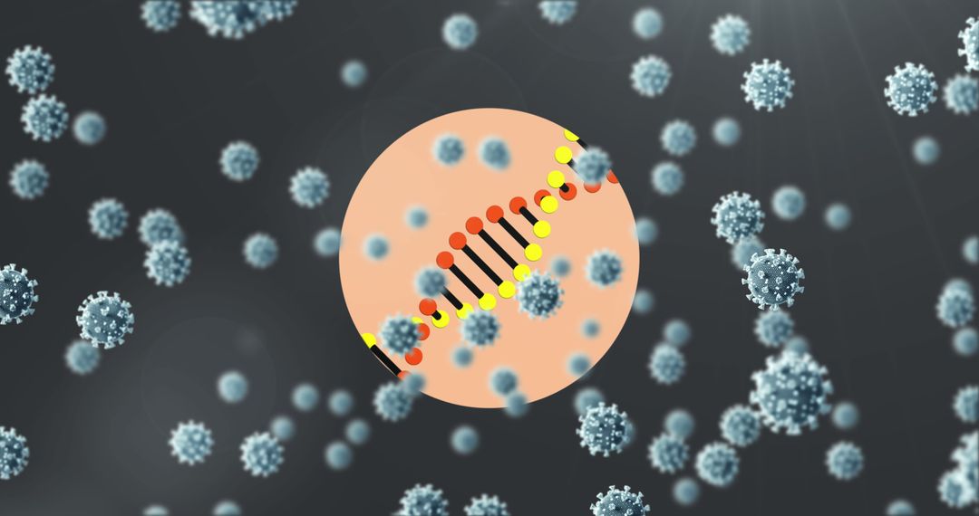 COVID-19 Cells Surrounding DNA Structure
