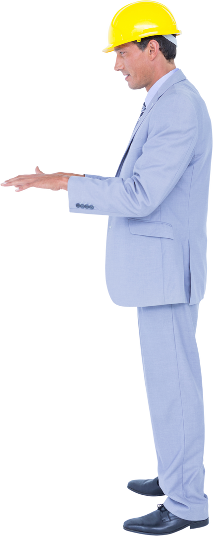 Full Length Side View of Male Architect Gesturing, Transparent Background - Download Free Stock Images Pikwizard.com