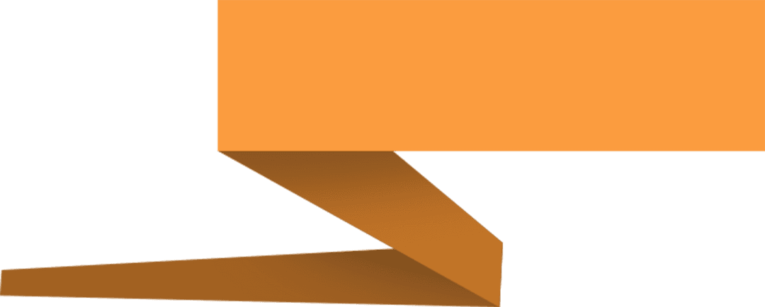 Orange Banner with Shadow Transparent Background Design Element